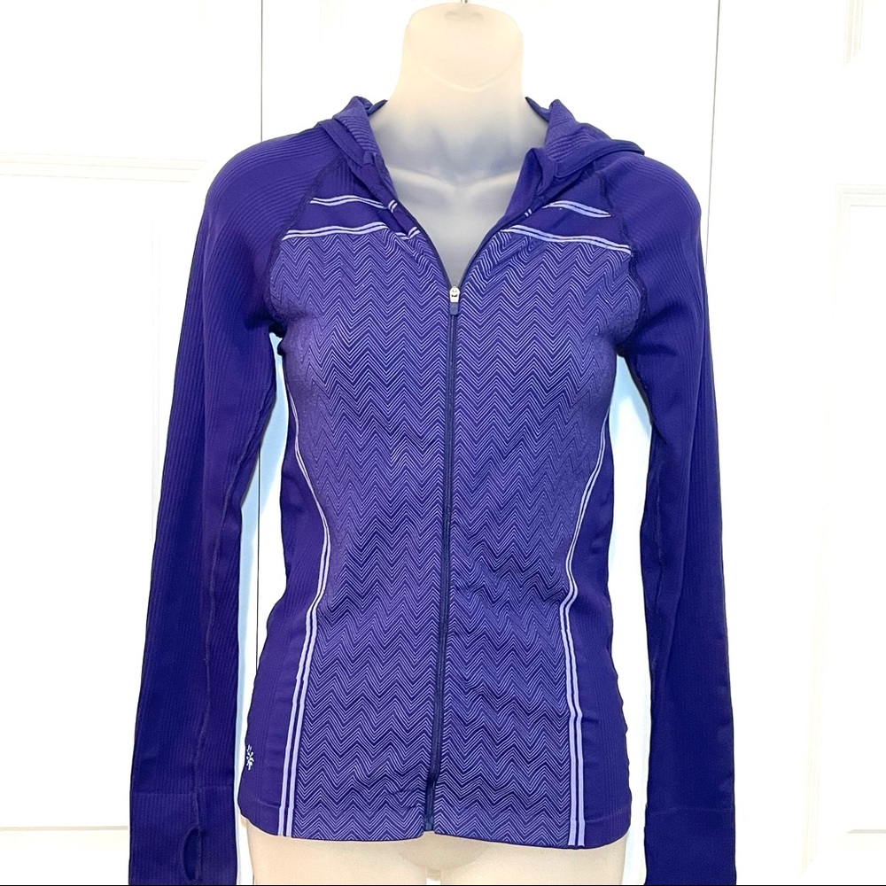Athleta Twist Seamless Full Zip Jacket Razzleberry Small Purple
